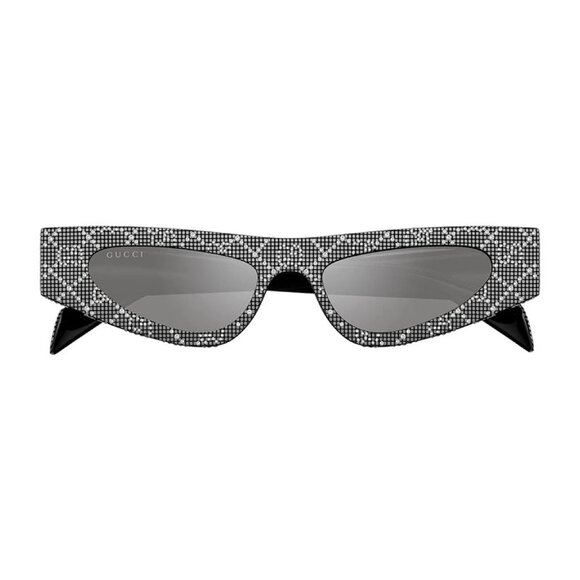 NWT GUCCI SUNGLASSES BLACK SILVER WOMEN EYEWEAR GUCCI